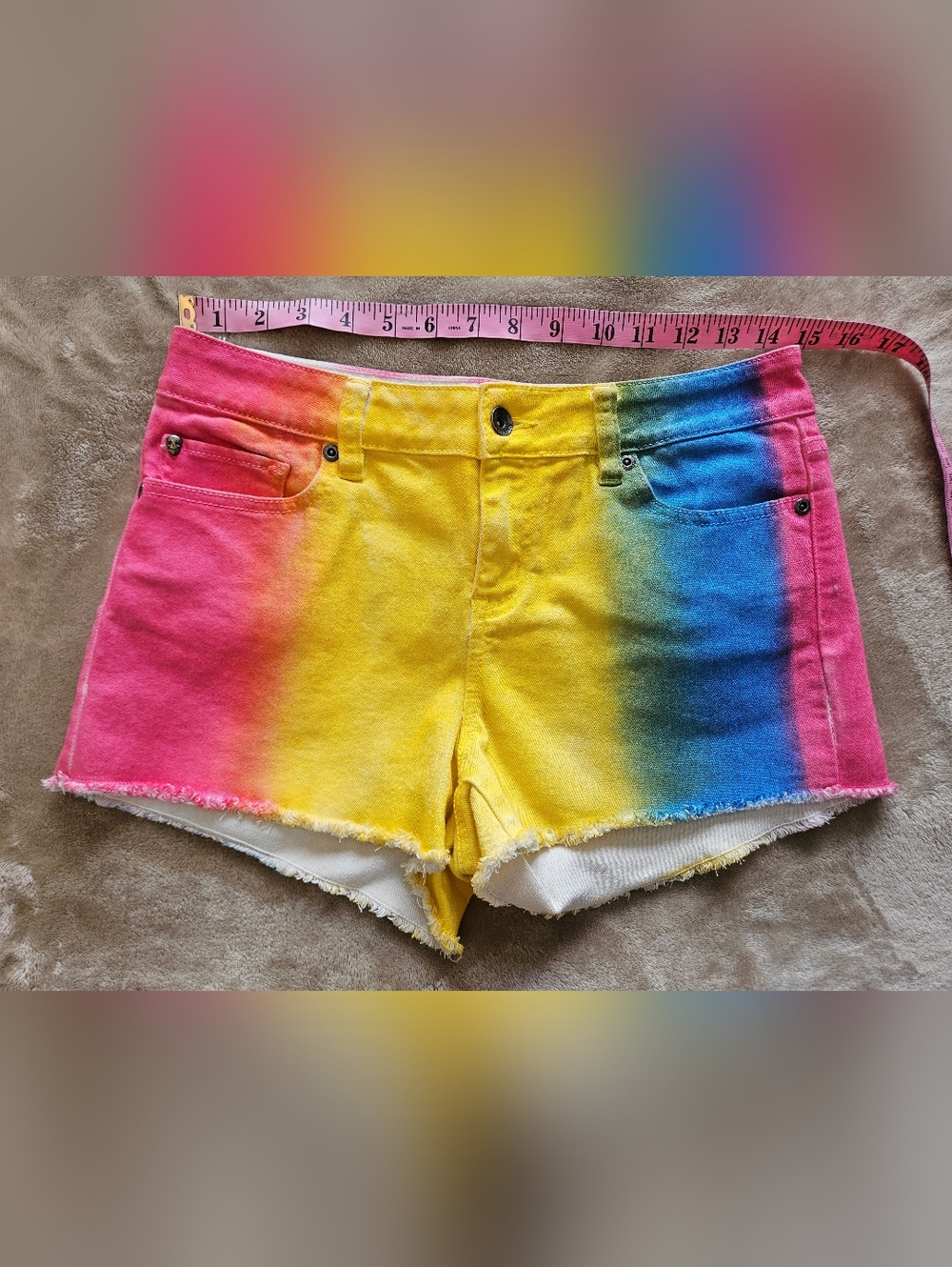 Blackheart Rainbow Low Rise Shorts Size 9